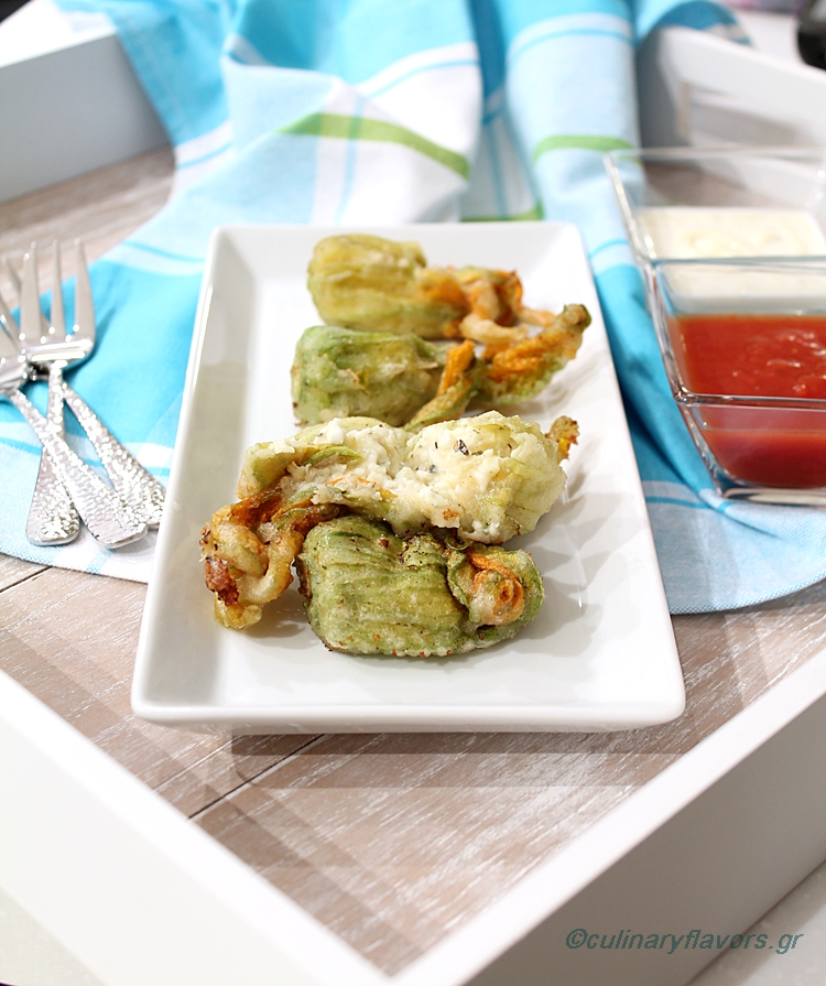 Zucchini Blossoms with Cheese