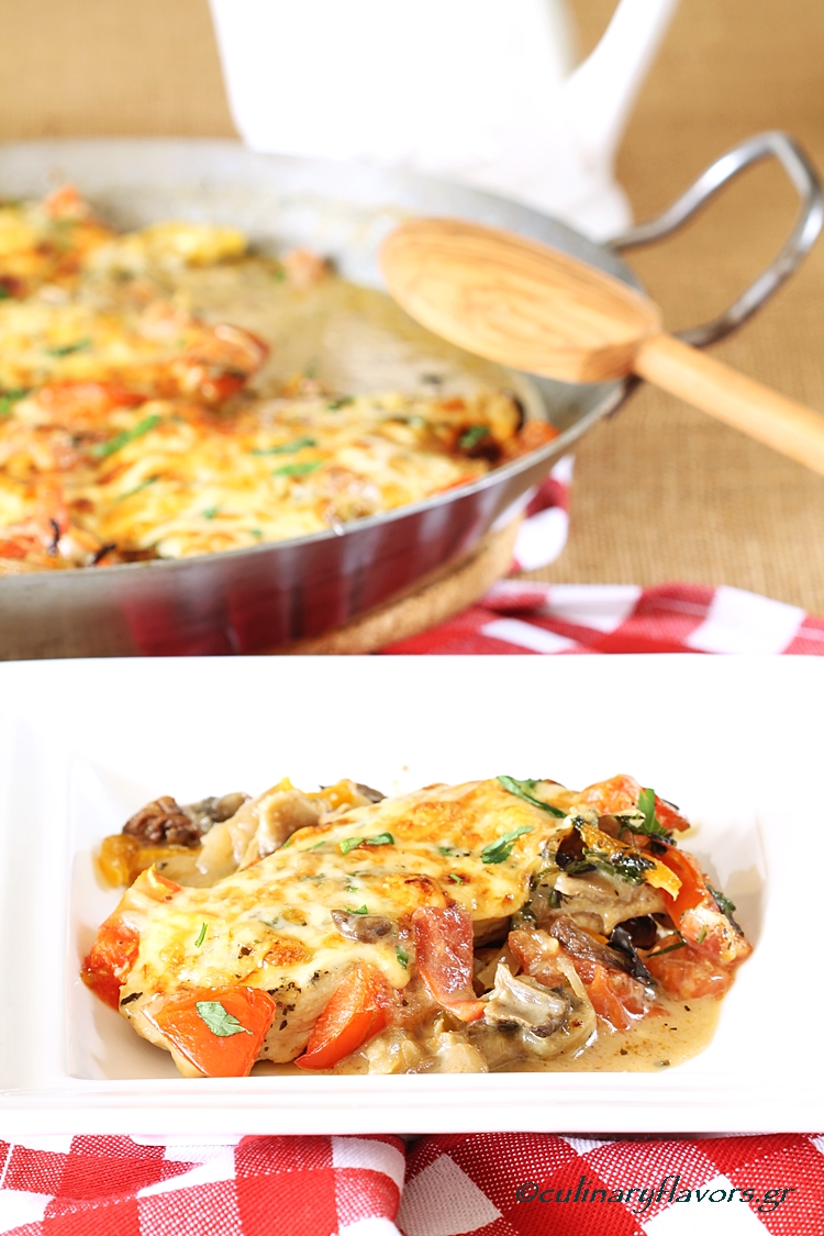 Chicken Breasts with Wild Mushrooms and Cheese