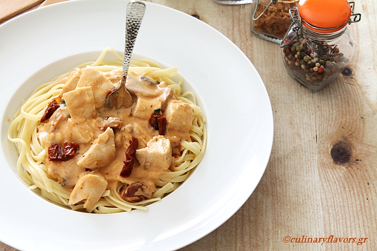 Creamy Chicken Pasta with Sun Dried Tomatoes